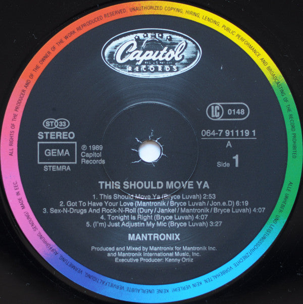 Mantronix : This Should Move Ya (LP, Album)