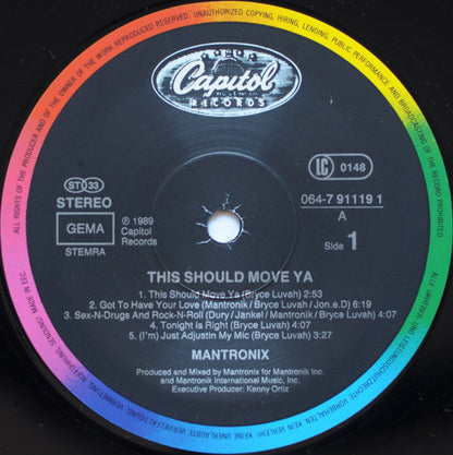 Mantronix : This Should Move Ya (LP, Album)