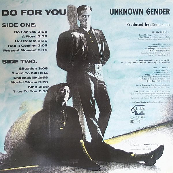 Unknown Gender : Do For You (LP, Album)