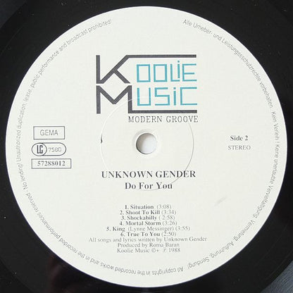 Unknown Gender : Do For You (LP, Album)