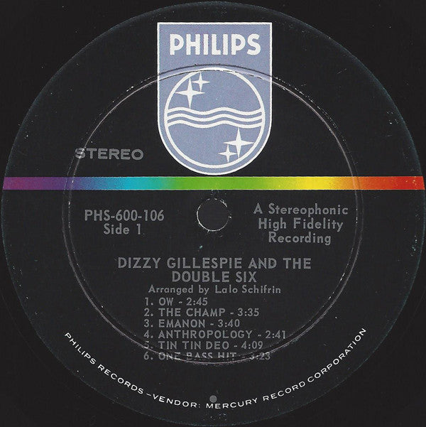 Dizzy Gillespie & Les Double Six : Dizzy Gillespie & The Double Six Of Paris (LP, Album)