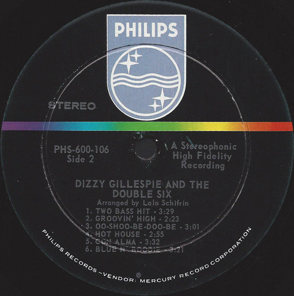 Dizzy Gillespie & Les Double Six : Dizzy Gillespie & The Double Six Of Paris (LP, Album)