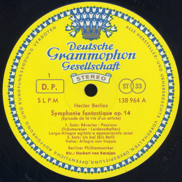 Hector Berlioz, Berliner Philharmoniker · Herbert von Karajan : Symphonie Fantastique (LP)