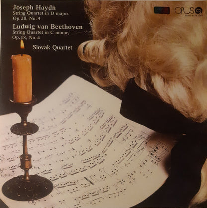 Joseph Haydn / Ludwig van Beethoven - The Slovak Quartet : String Quartet In D Major, Op. 20, No. 4 / String Quartet In C Minor, Op. 18, No. 4 (LP, Album)