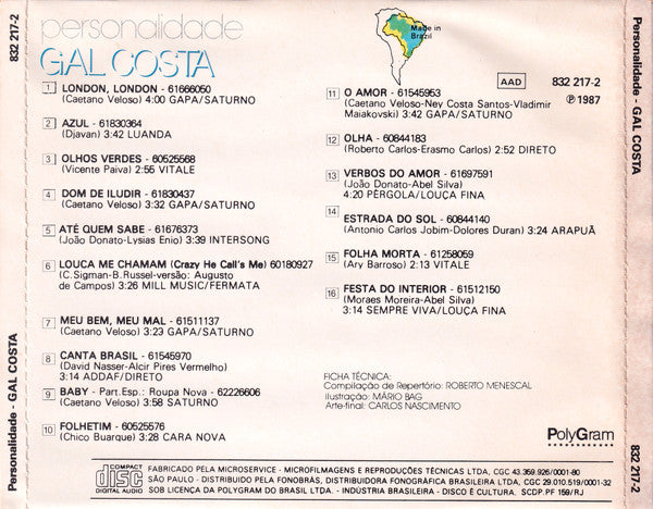 Gal Costa : Personalidade (CD, Comp)