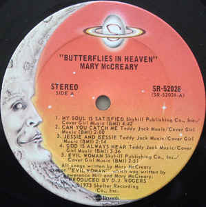Mary McCreary : Butterflies In Heaven (LP, Album, RE)