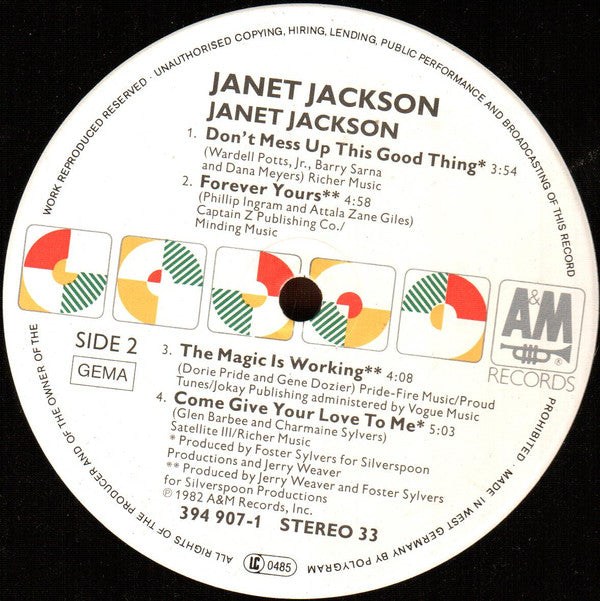 Janet Jackson : Janet Jackson (LP, Album, RE)