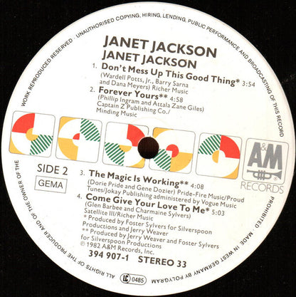 Janet Jackson : Janet Jackson (LP, Album, RE)