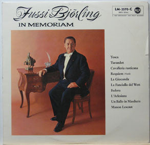 Jussi Björling : In Memoriam (LP, Album, Comp, Mono)