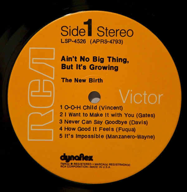 New Birth : Ain't No Big Thing, But It's Growing (LP, Album, Ind)
