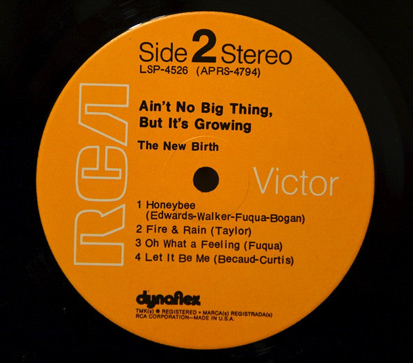 New Birth : Ain't No Big Thing, But It's Growing (LP, Album, Ind)