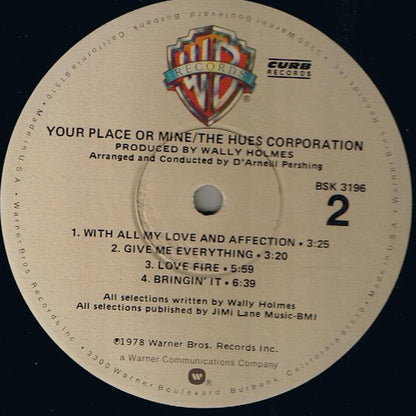 The Hues Corporation : Your Place Or Mine (LP, Album)