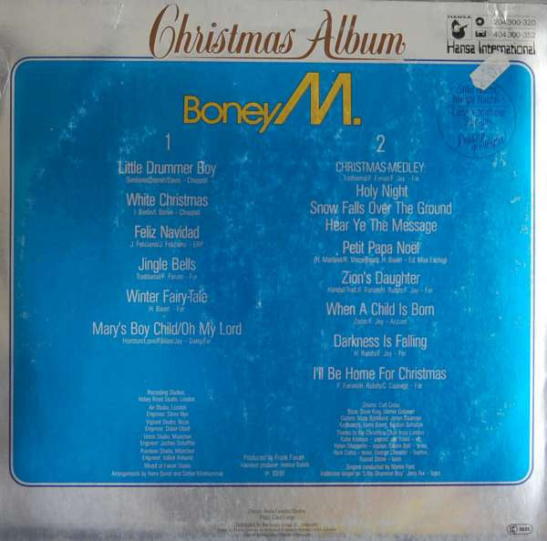 Boney M. : Christmas Album (LP, Album, Blu)