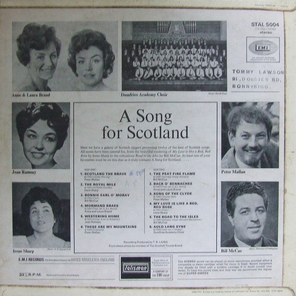 Various : A Song For Scotland (LP, Comp)