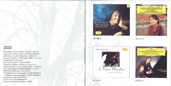 Frédéric Chopin, Maria João Pires, Emmanuel Krivine, The Chamber Orchestra Of Europe : Piano Concerto No. 1 • Fantaisie Op. 49 • Fantaisie-Impromptu Op. 66 • Berceuse Op. 57 (CD)