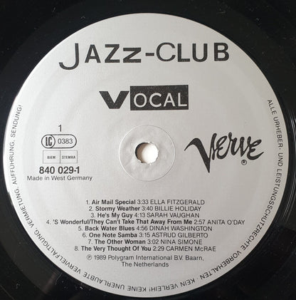Various : Jazz-Club • Vocal (LP, Comp)