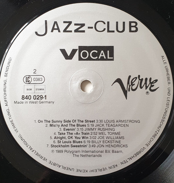 Various : Jazz-Club • Vocal (LP, Comp)