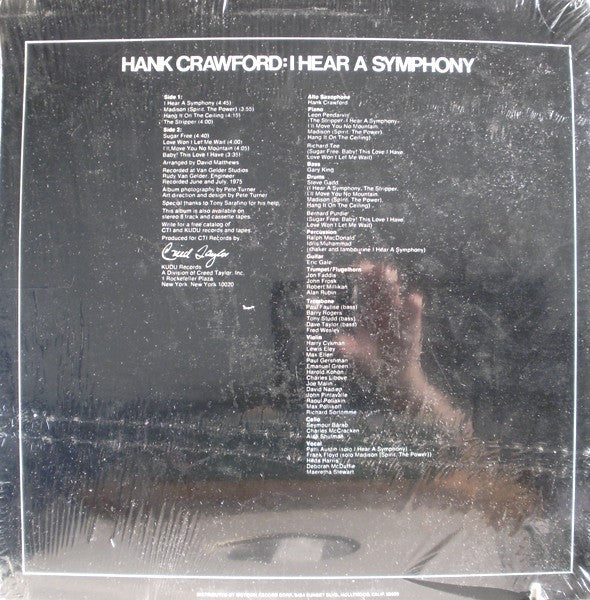 Hank Crawford : I Hear A Symphony (LP, Album)