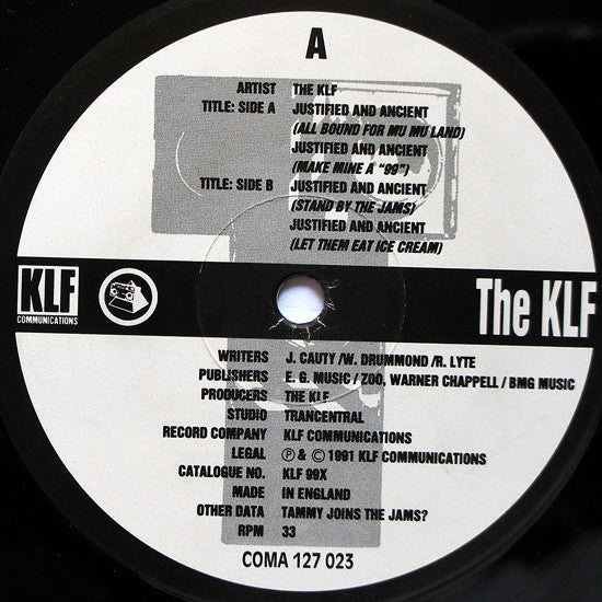 The KLF : Justified & Ancient (12")