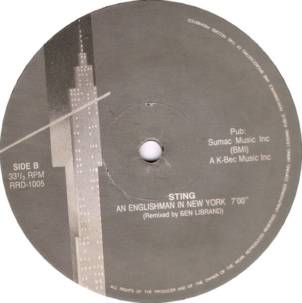 Frankie Goes To Hollywood / Sting : Relax (Mega Story Mix) / Englishman In New York (12", Unofficial)