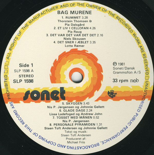 Steen Toft Andersen : Bag Murene Hos De Dybt Åndsvage (LP, Album)
