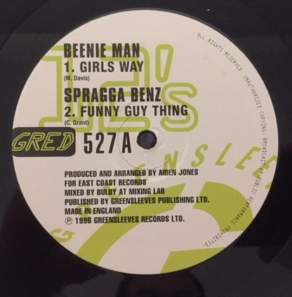 Beenie Man, Spragga Benz, General B : Girls Way / Funny Guy Thing / Book We Out (12")