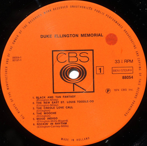 Duke Ellington : Memorial (2xLP, Comp)