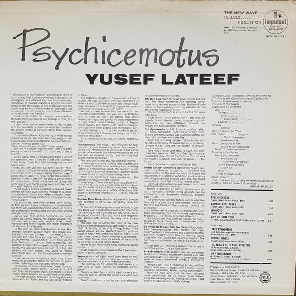 Yusef Lateef : Psychicemotus (LP, Album, RE)