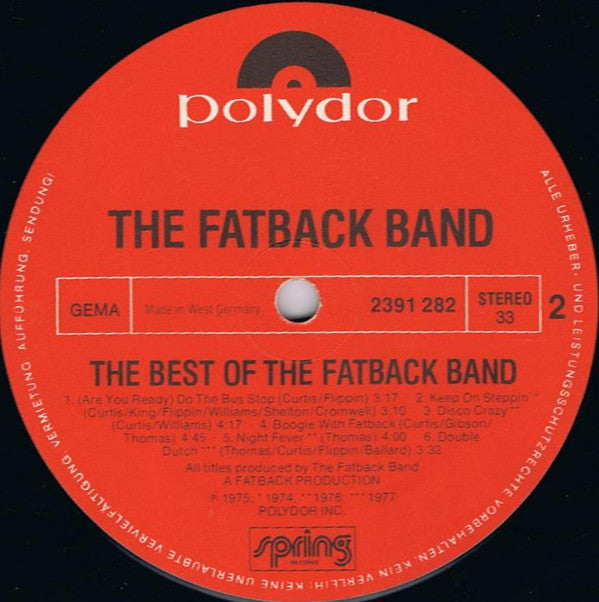 The Fatback Band : The Best Of (LP, Comp)