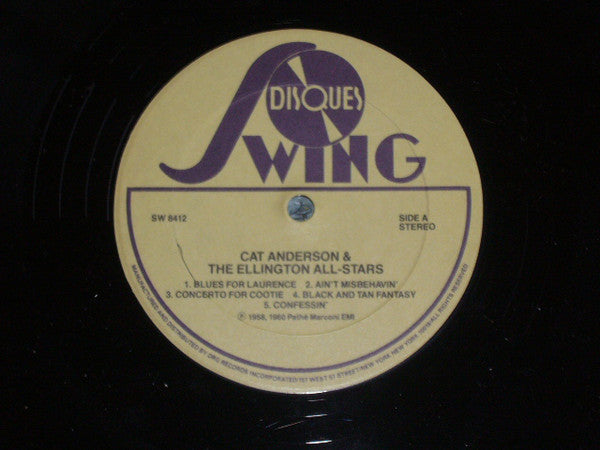 Cat Anderson & The Ellington All Stars : Recorded In Paris 1958 & 1964 (LP, Album, Comp)