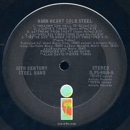 20th Century Steel Band : Warm Heart Cold Steel (LP, Album)