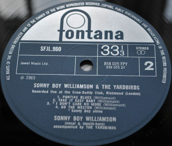 Sonny Boy Williamson (2) & The Yardbirds : Sonny Boy Williamson & The Yardbirds (LP, Album, RP)