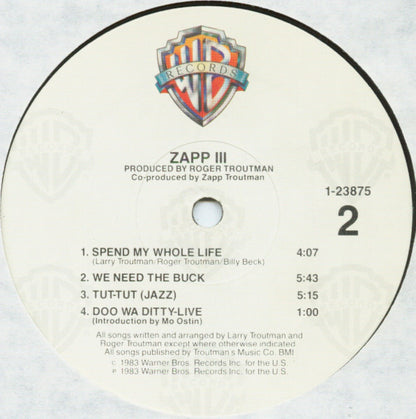 Zapp : Zapp III (LP, Album, Win)