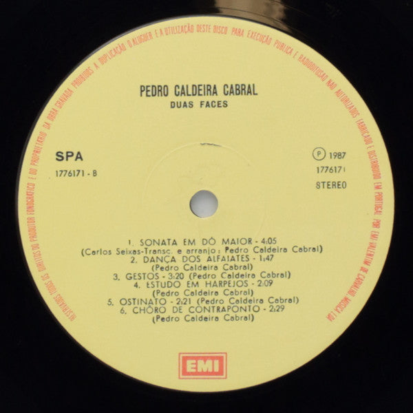 Pedro Caldeira Cabral : Duas Faces (LP, Album)