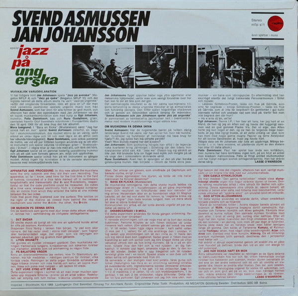 Svend Asmussen, Jan Johansson : Svend Asmussen Och Jan Johansson Spelar Jazz På Ungerska (LP, Album)