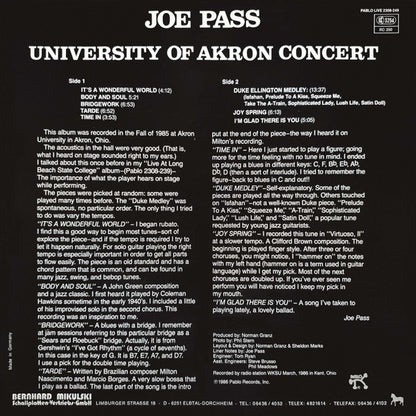 Joe Pass : University Of Akron Concert (LP)