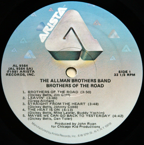 The Allman Brothers Band : Brothers Of The Road (LP, Album, Mon)