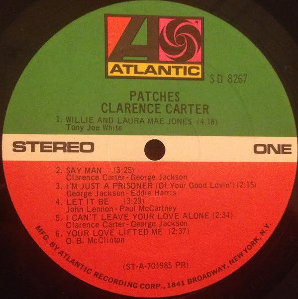 Clarence Carter : Patches (LP, Album, PR )