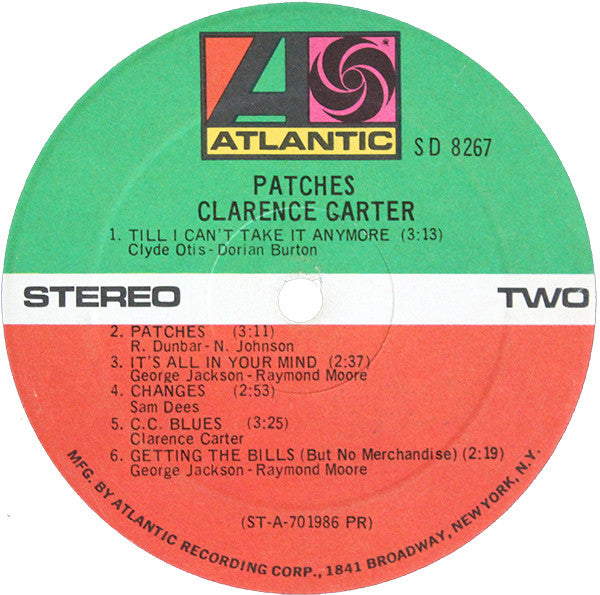 Clarence Carter : Patches (LP, Album, PR )