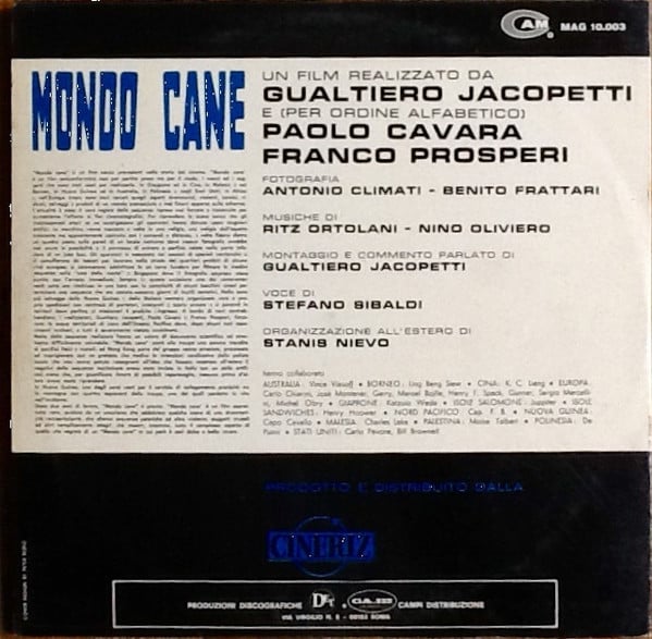 Riz Ortolani E Nino Oliviero : Mondo Cane (LP, Album, RE)