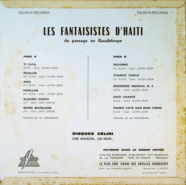 Les Fantaisistes De Carrefour : De Passage En Guadeloupe (LP, Album)