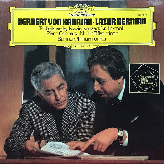 Herbert von Karajan • Lazar Berman, Berliner Philharmoniker - Pyotr Ilyich Tchaikovsky : Klavierkonzert Nr. 1 B-Moll (LP, Album, RE)