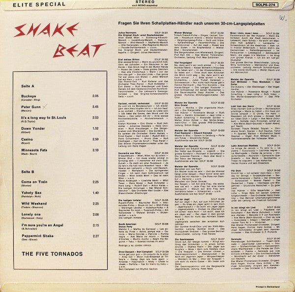 The Five Tornados : Shake Beat (LP, Album)