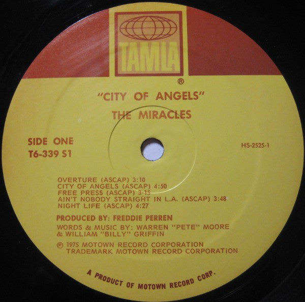 The Miracles : City Of Angels (LP, Album, Env)