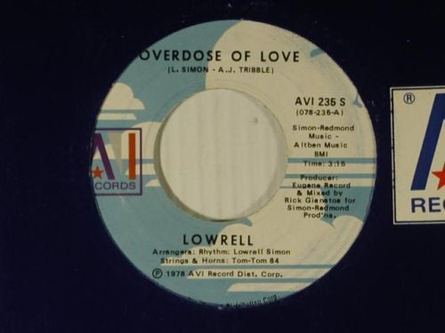 Lowrell Simon : Overdose Of Love (7", Single)