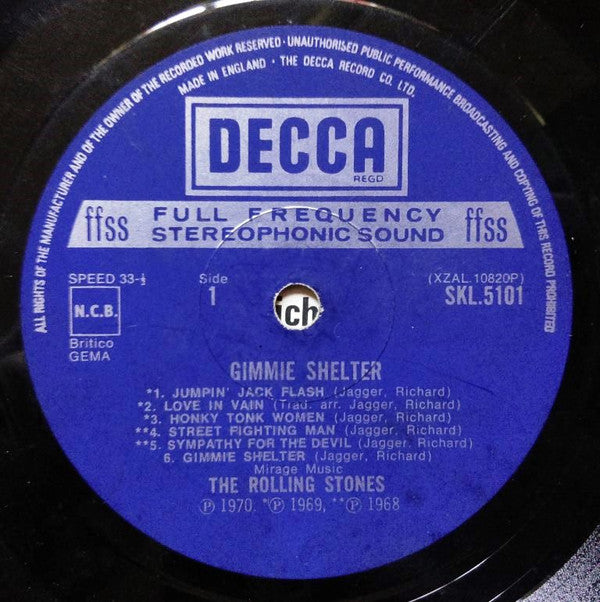 The Rolling Stones : Gimme Shelter (LP, Album, Comp)