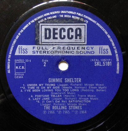 The Rolling Stones : Gimme Shelter (LP, Album, Comp)