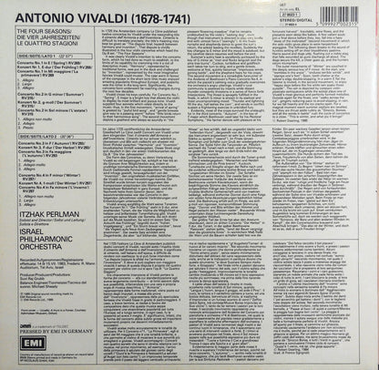 Antonio Vivaldi, Itzhak Perlman, Israel Philharmonic Orchestra : The Four Seasons - Die Vier Jahreszeiten (LP)