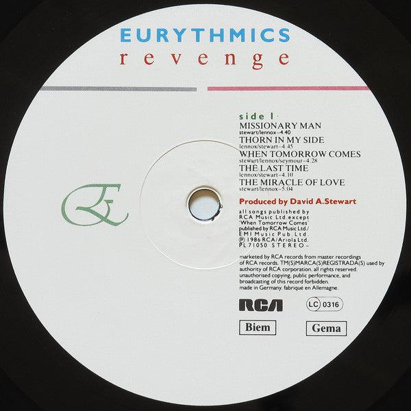 Eurythmics : Revenge (LP, Album)