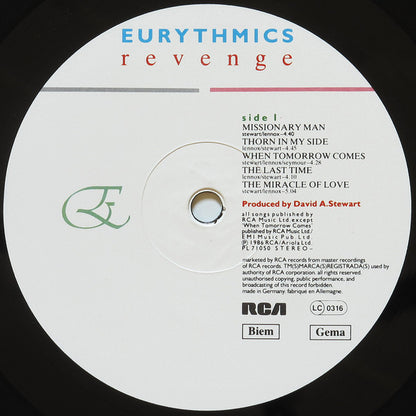 Eurythmics : Revenge (LP, Album)